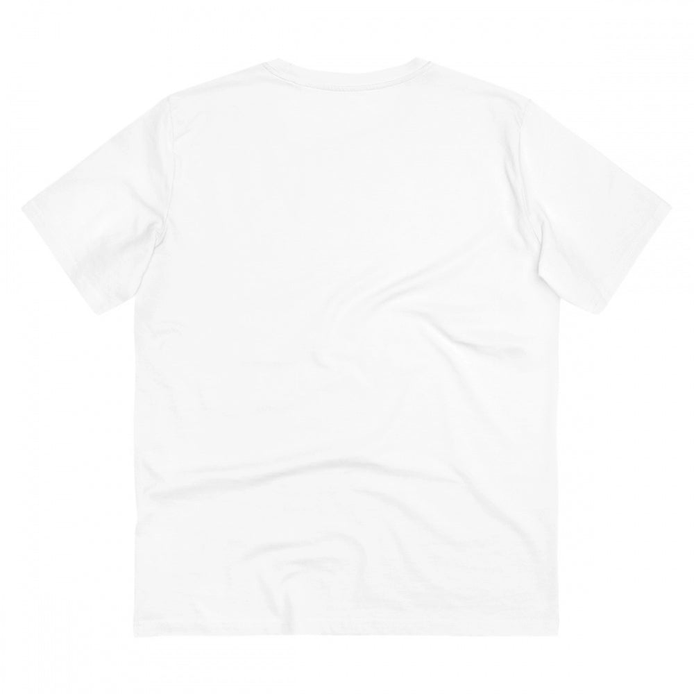 Generic Men's PC Cotton Explore The Unseen Printed T Shirt (Color: White, Thread Count: 180GSM)
