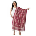 Generic Women's Cotton Printed Dupatta (Levender, Length: Free Size)