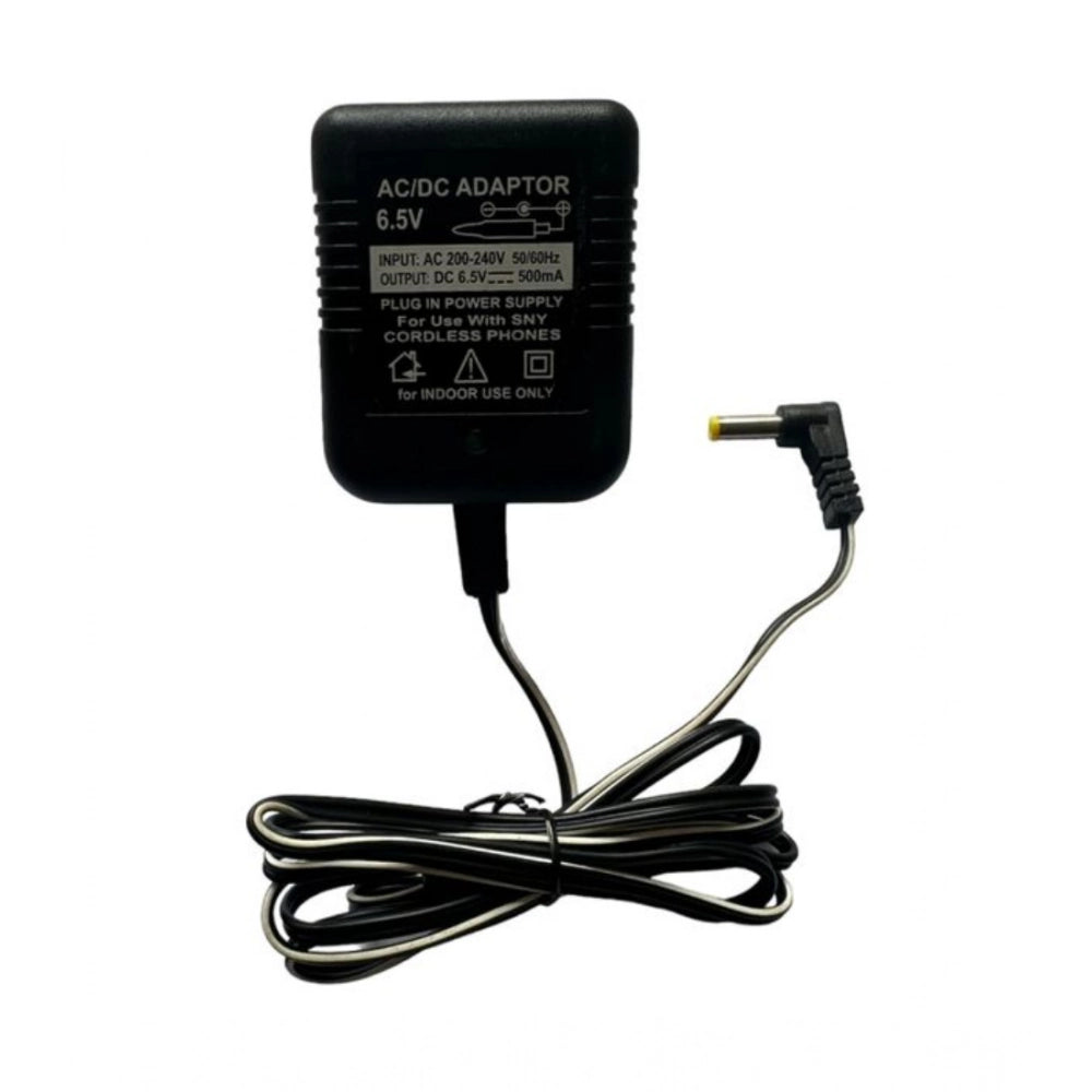 Generic 6.5V 500mA DC Power Adapter Power Supply AC Input 200-240 V for Toys- Cordless Phones- FM Radio- Other Electronic - IT Gadgets (Black)