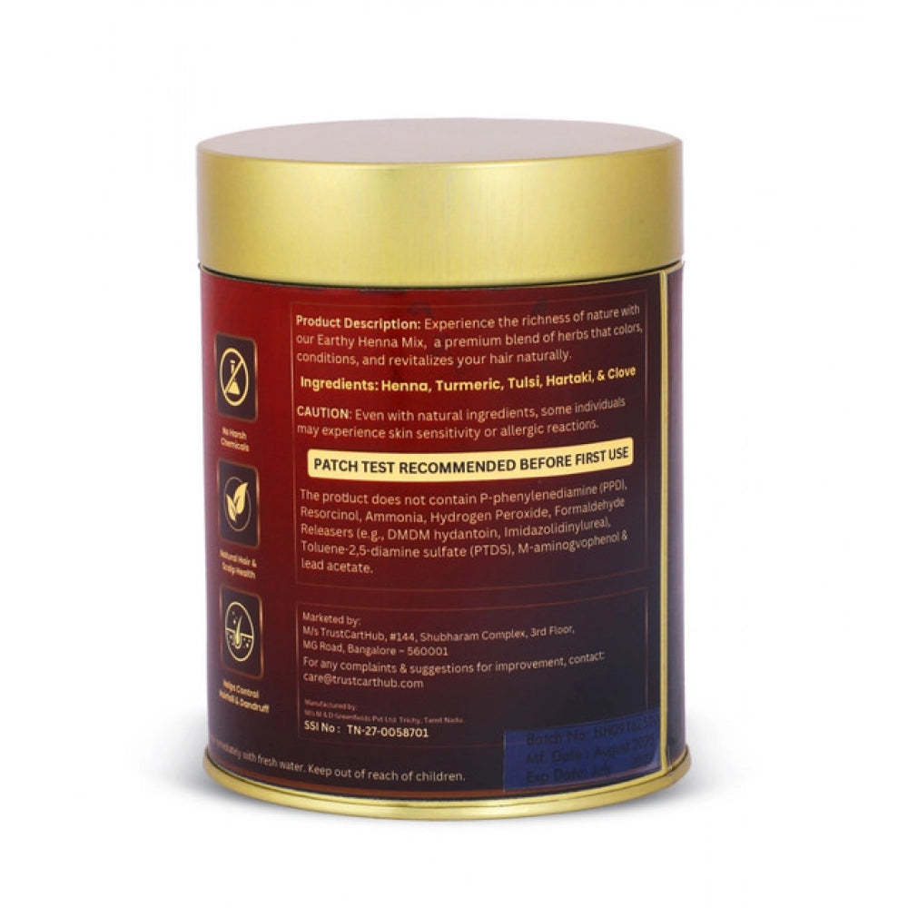 Generic Women's Vixa Naturals Dark Brown Mix Hair Color | Henna Powder for Hair | Natural Black Herbal Hair Dye | Organic Mehndi with Indigo, Tulsi, Baheda &amp; Thankuni | 25g x 8