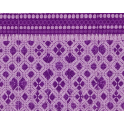Generic Fleece Geometric Double Polar Warm Bedsheet with 2 Pillow Cover (Purple)