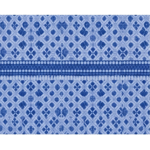 Generic Fleece Geometric Double Polar Warm Bedsheet with 2 Pillow Cover (Blue)