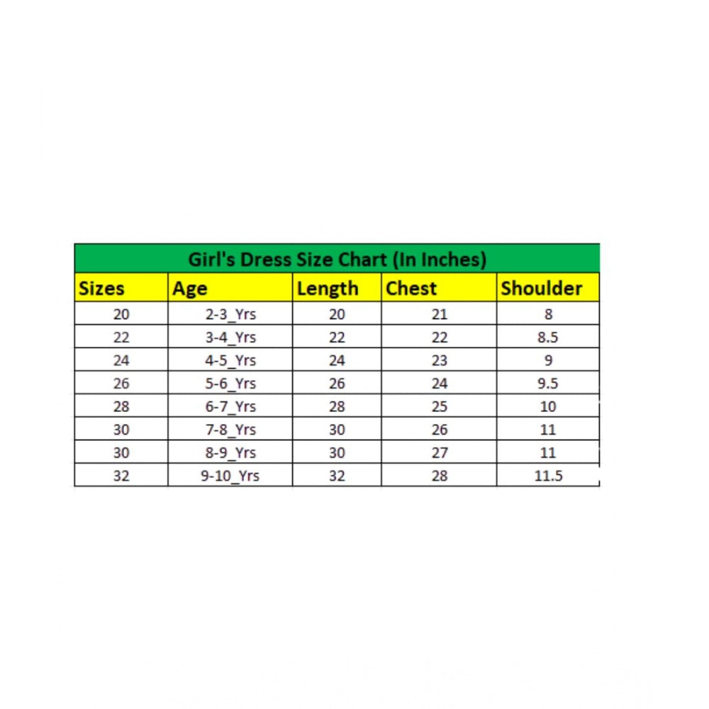 Generic Girl's Heavy Pc Printed Sleeve Less Round Neck Dress (Light Blue)
